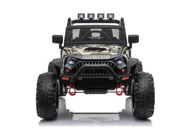 Immagine prodotto di Veicolo per bambini - Auto elettrica fuoristrada con batteria da 24V e motori 2x200W "Camouflage" 2.4Ghz+sedile in pelle+EVA