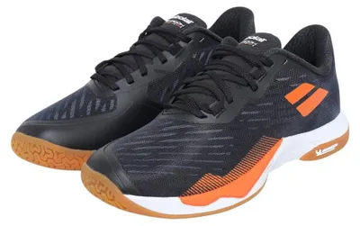 Productafbeelding van BABOLAT SHADOW TOUR 5 herenbadmintonschoen, zwart-oranje, maat 42
