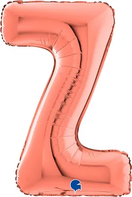 Produktbild von Riesenbuchstabe Folienballon 26"/66cm | Rosegold #Z