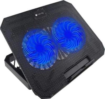 Zdjęcie produktu dla Techly ICOOL-CP11TY, Podstawka na notebooka, Czarny, 43,2 cm (17"), 2 szt., 14 cm, USB 2.0
