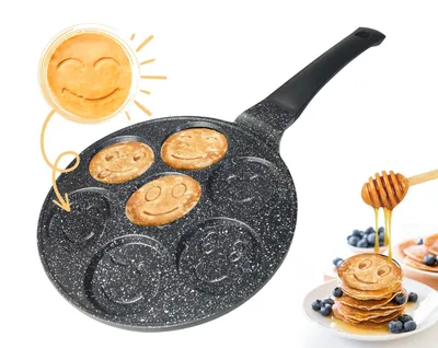 Produktbild von Smiley Emoji Pfannkuchen Pfanne Ø26cm Induktion Alu Guss Pancake Pfanne
