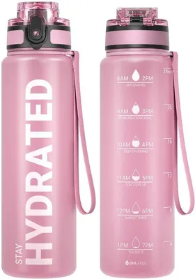 Zdjęcie produktu dla Sportowa butelka na wodę z tworzywa Tritan, 1 l/500 ml/750 ml, szczelna, idealna na wycieczki rowerowe, kemping, jogę i siłownię