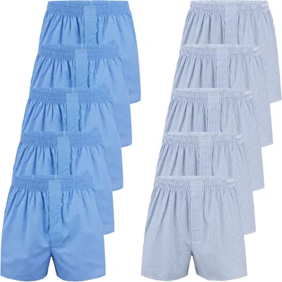 Produktbild von City Life Herren Boxershorts Shorts Boxer Webboxer (10er Pack) Sparpack S - 4XL - Grösse: 4XL, Farbe: Mehrfarbig (Business Multicolour 2 Bw-10-2)
