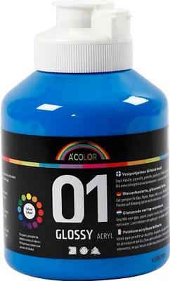 Produktbild von Creativ Company Acrylfarbe glänzend, Primärblau, 500 ml 1 Flasche
