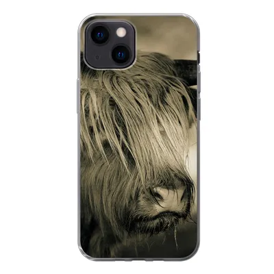 Produktbild von MuchoWow® Handyhülle Schutzhülle Hülle für iPhone 13 mini Schottischer Highlander - Tiere - Haare Silikon Softcase Handy Hülle - Softcase