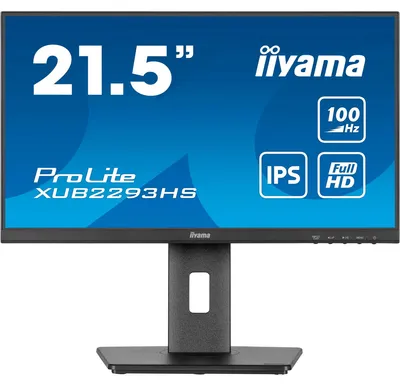 Zdjęcie produktu dla iiyama ProLite XUB2293HS-B6, 54,6 cm (21.5"), 1920 x 1080 px, Full HD, LED, 1 ms, Czarny