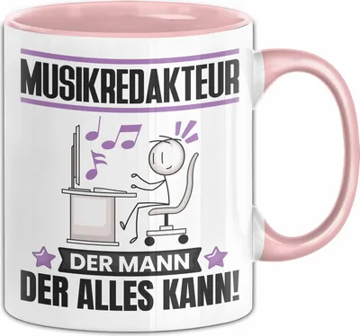 Produktbild von Musikredakteur Tasse Geschenk für Musikredakteur Der Mann Der Alles Kann Geschenkidee zum Geburtstag (Rosa)