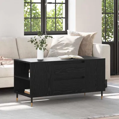 Immagine prodotto di Maison Exclusive - Tavolino da salotto effetto rovere nero 102 x 44,5 x 50 cm