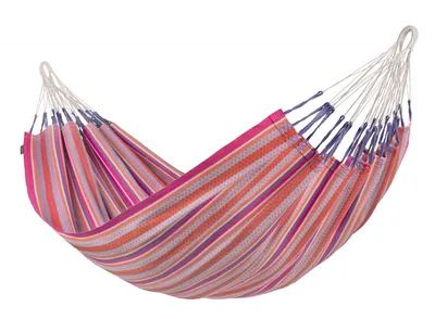 Produktbild von La Siesta Hängematte MODESTA flamingo pink aus Baumwolle Doppelhängematte