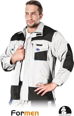 Produktbild von Arbeitsjacke weiß/grau in versch. Größen M