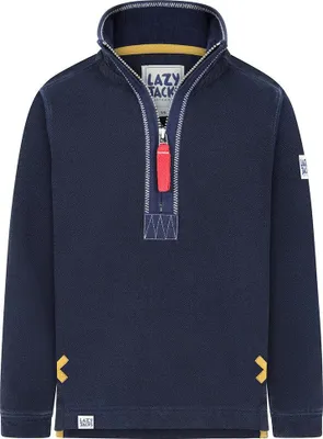 Produktbild von Lazy Jacks - Sweatshirt für Jungen, mit kurzem Reißverschluss, Piqué LJ383 (140) (Marineblau)