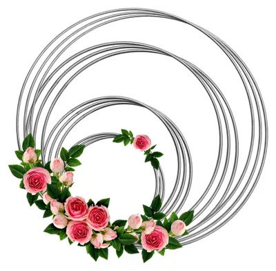Produktbild von 12 Metallringe zum Basteln für Dekorationen in 10/12/15/20 cm