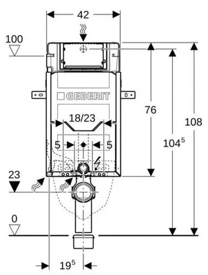 Produktbild von Geberit Geberit-Wandeinbau-Spülkasten