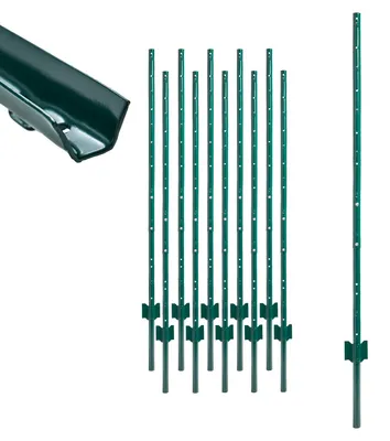 Produktbild von TRUTZHOLM 10x U-Profil Zaunpfosten 152 cm Stahl pulverbeschichtet