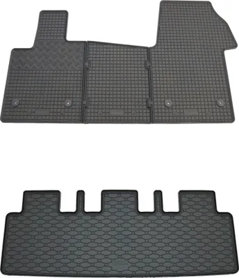 Produktbild von Rigum Gummi Fußmatten + Kofferraumwanne im Set für VW T7 Multivan
