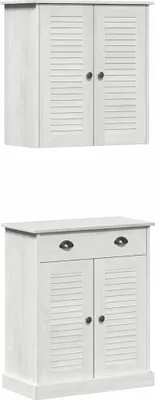 Immagine prodotto di vidaXL Set di mobili da bagno con ripiano VIGO 2 pezzi Bianco e bianco antico