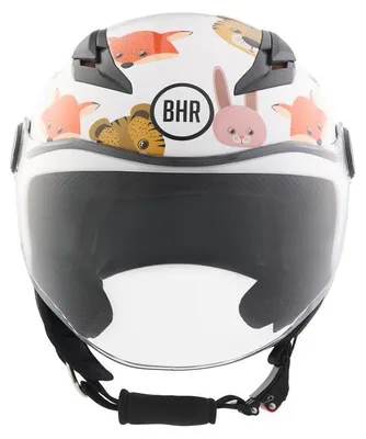 Produktbild von BHR 838 CHILDREN, Kinder-Motorradhelm Demi-Jet ECE 22.06, Rollerhelm mit kratzfestem Visier, Animals, M