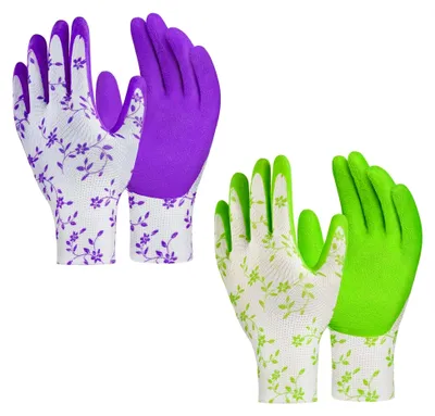 Produktbild von Gartenhandschuhe für Damen, 2 Paar mit Latexbeschichtung