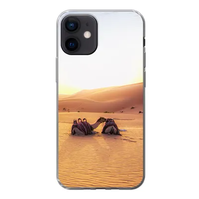 Produktbild von MuchoWow® Handyhülle Schutzhülle Hülle für iPhone 12 Kamel - Wüste - Sand Silikon Softcase Handy Hülle - Schutzhülle