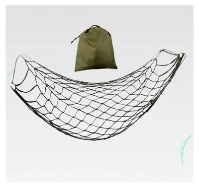 Produktbild von Seilhängematte Outdoor Netzhängematte Schlafnetz Nylon für Camping Wandern Reisen Armeegrün