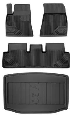 Obrázek produktu pro Autokoberce 3D TPE + vana kufru DryZone pro: Tesla Model 3 2017-2023 sedan 4 ks
