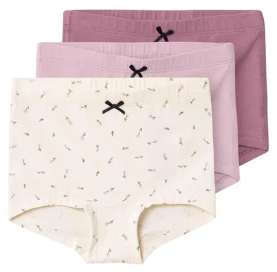Image de NAME IT Baby - Culotte pour fille, ensemble de 3 pièces, motif floral "Buttercream", modèle "Noos". Couleur : Buttercream