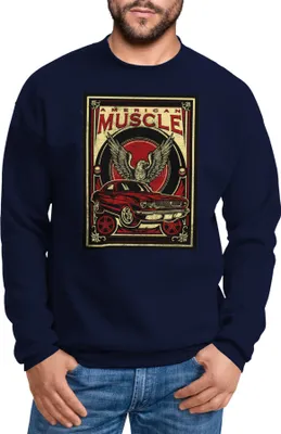 Produktbild von Sweatshirt Herren American Muscle Vintage Retro Rundhals-Pullover Neverless® navy L