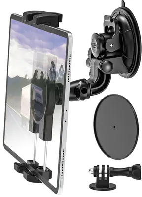 Obrázok produktu pre Robustný držiak na tablet do auta so silnou prísavkou a 360° otočnou hlavou