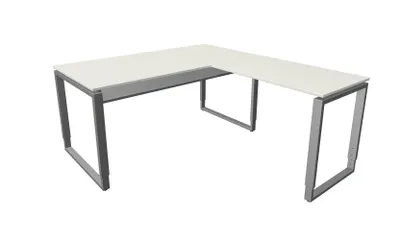 Produktbild von Schreibtisch Architekt BxTxH 160x180x75cm (mit Anbautisch) weiß