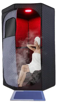 Produktbild von Dampfbad-Kit, 1350W Leistung, 3L Kapazität, Zelt-Höhe 180cm, einstellbare Heizstufen 1-9, Fernbedienungsreichweite 1-3m