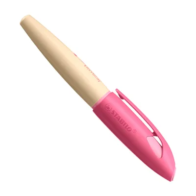 Immagine prodotto di STABILO 5013/26-41 Stilografica per la scuola EASYbirdy® Timber - pennino per mancini A, colore rosa/legno, inclusa cartuccia standard