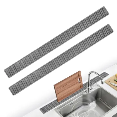 Produktbild von Abtropfmatte Abtropfunterlage Spülbeckenmatte - Silikon - 2er Set - 70 x 5,5 cm - Für Küche und Bad