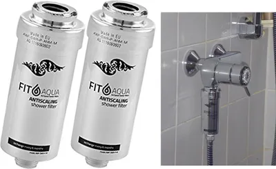 Produktbild von 2 x Duschfilter FitAqua Antiscaling Wasserfilter für Dusche gegen Chlor und Kalk