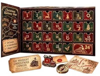 Zdjęcie produktu dla 24-dniowy Mystery Adventure Kalendarz Adwentowy dla Dorosłych 24 Days of Christmas Mystery Adventure F