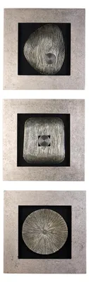 Immagine prodotto di Quadro Gilde, quadrato, "Versity", MDF, nero, argentato,Poliuretano3, 3 pezzi come illustrato,, L. 45 cm, A. 45 cm 51603