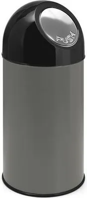 Produktbild von Abfallbehälter mit Druckdeckel und Inneneimer 40 Liter - Matallik, Schwarz