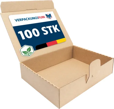 Produktbild von 100 x Maxibriefkarton Midi 200 x 150 x 50 mm braun