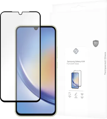 Produktbild von Schutzfolie Samsung Galaxy A34 - Panzerglas - Cazy - Schwarz