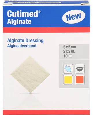 Produktbild von Cutimed Alginate Alginatkompressen 5x5 cm 10 St