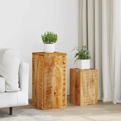 Produktbild von vidaXL Pflanzenständer 2 Stk. Massivholz Mango