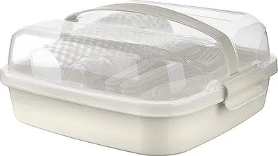 Obrázek produktu pro Sada na piknik pro 6 osob, bez BPA, béžová, plastová