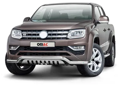 Image de Pare-Buffle Avant Pour VW Amarok 2016-2020 en Acier Inox Argent