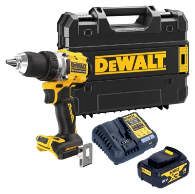 Immagine prodotto di Trapano avvitatore a batteria DeWalt DCD 800 M1T 18 V 90 Nm senza spazzole + 1x batteria ricaricabile 4,0 Ah + caricabatteria + TSTAK
