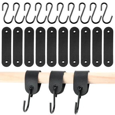 S-Haken 10er Set, Edelstahl, schwarz, 12,5 x 3 cm