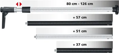 Produktbild von Laserliner TelePod 270 cm, Schwarz, Weiß, Metall, 2700 mm