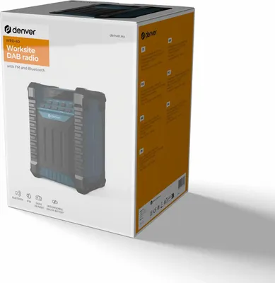 Zdjęcie produktu dla Denver WRD-60, Przenośny, DAB, DAB+, FM, 10 W, LCD, USB Type-C, Czarny, Niebieski