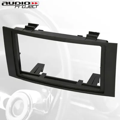 Produktbild von Audioproject A254 - Autoradio Radioblende Doppel DIN kompatibel für VW Volkswagen Touareg 7L 2003 - 2010 VW T5 Multivan Caravelle Transporter Einbauschacht Einbaurahmen