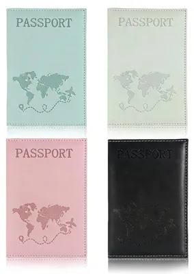Zdjęcie produktu dla Etui na paszport, 4 sztuki w różnych kolorach, wymiar 10 x 14 cm