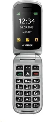 Zdjęcie produktu dla Aligator V650, Telefon z klapką, Jedna karta SIM, 6,1 cm (2.4"), 1,3 MP, 1000 mAh, Czerwony, Srebrny