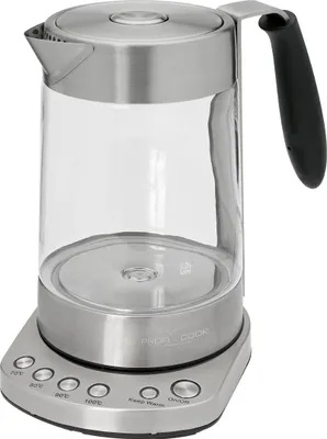 Produktbild von ProfiCook Glas-Tee-Wasserkocher PC-WKS 1020 G , Warmhaltefunktion, Edelstahl-Teefilter, Elektr. Temperatureinstellung
